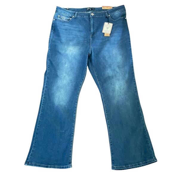 Our Republic for All High Rise Bootcut Jeans Size 22W Embellished Pockets - Picture 1 of 10